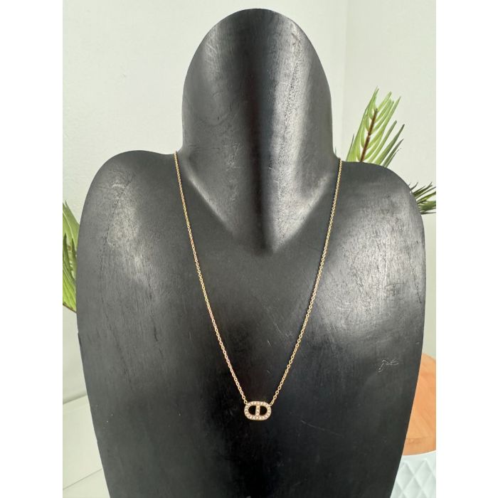 Collier dupe CD strass en acier inoxydable à seulement 12,00