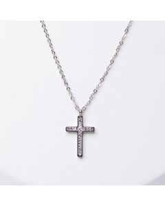 Collier croix strass