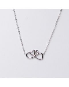 Collier infini coeur strass