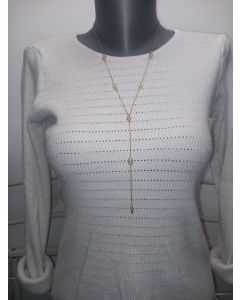 Collier Y dupe CD doré