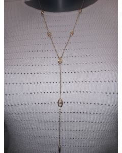 Collier Y dupe CD dor&eacute;